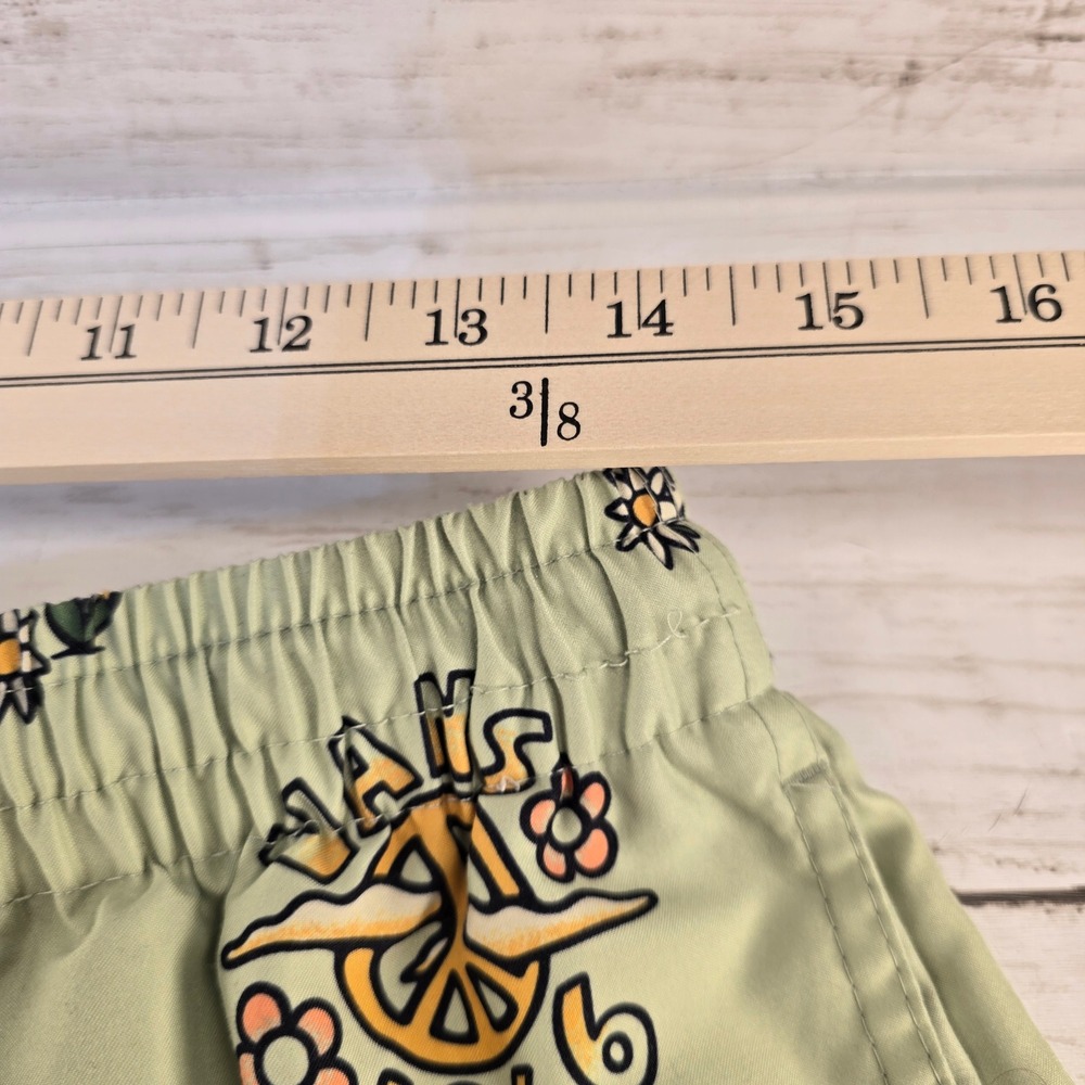 Vans Mens High On Peace Board Shorts Sage Green Graphic Swim Trunks Large - Picture 6 of 8